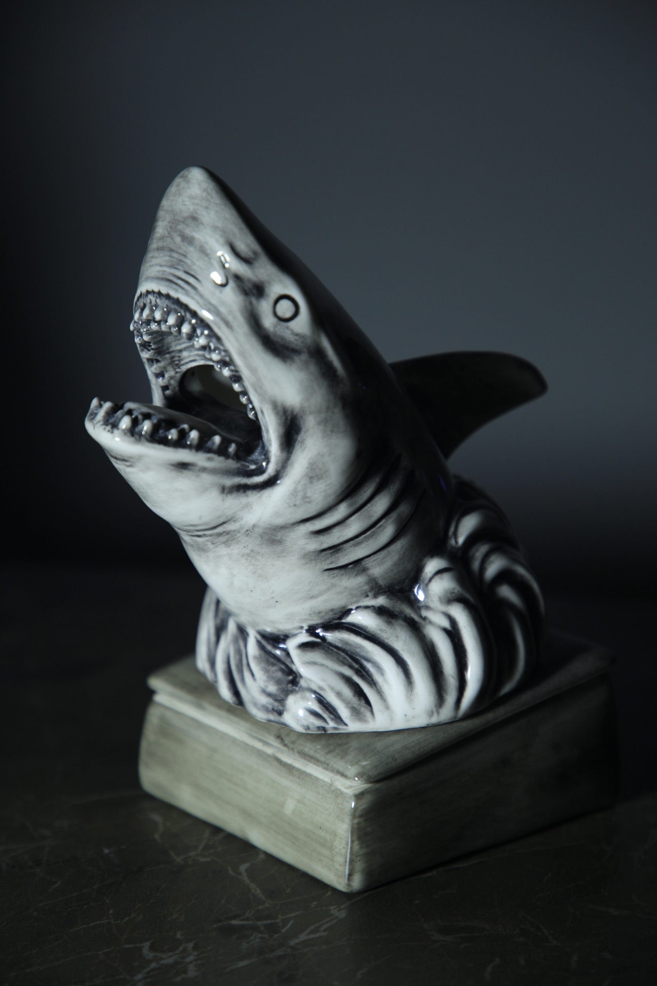 Big White Shark Ceramic Incense Burner Decoration