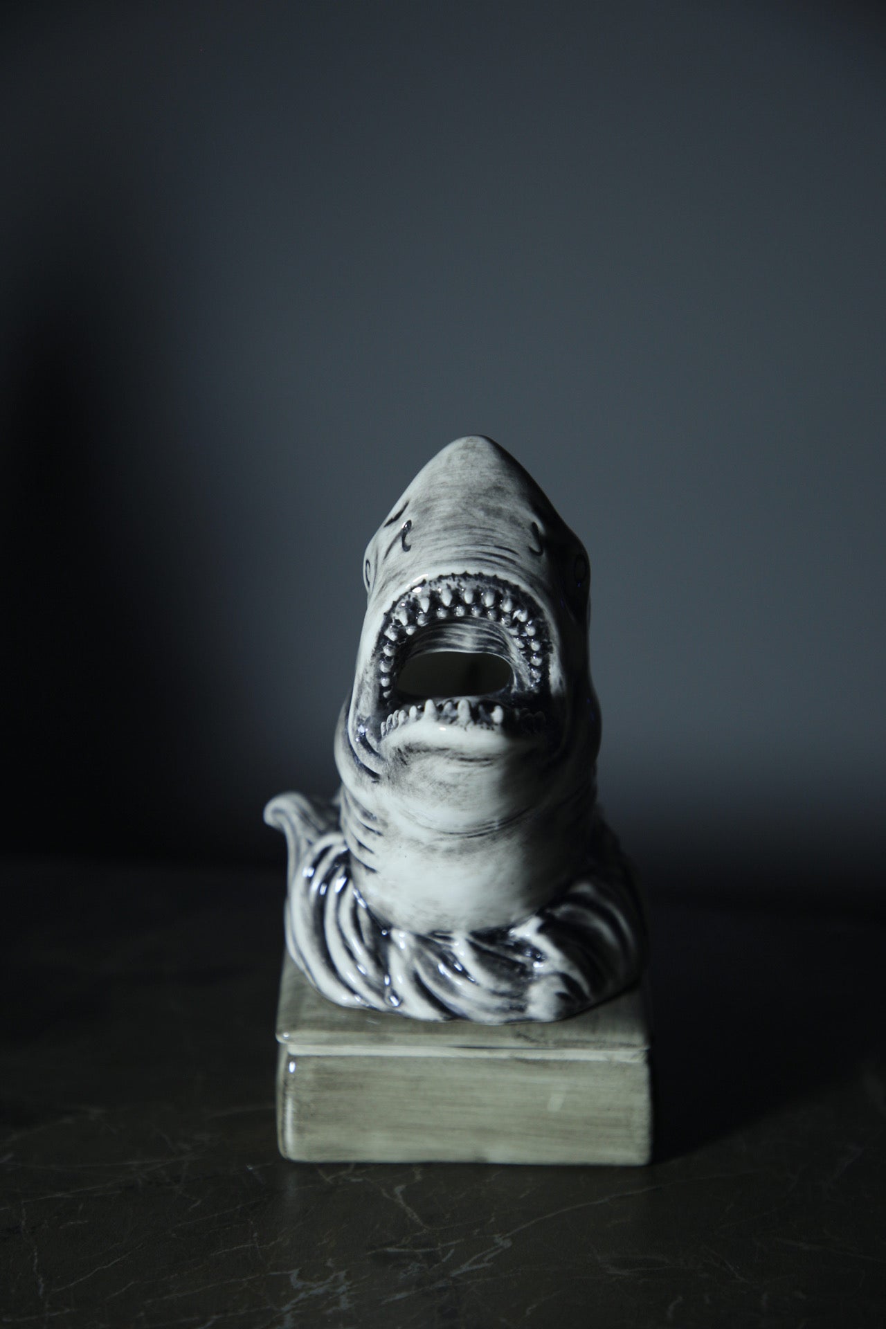 Big White Shark Ceramic Incense Burner Decoration